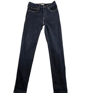 Levi's 721 Skinny Jean Women 28x30 Dark Blue Button & Zip 5-Pocket Design Casual